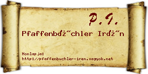 Pfaffenbüchler Irén névjegykártya